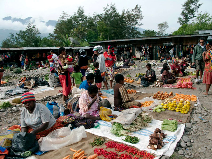 Baliem Valley tribes market