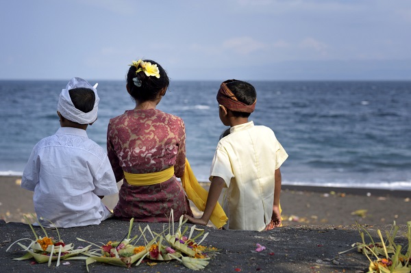 Melasti ceremony in Bali