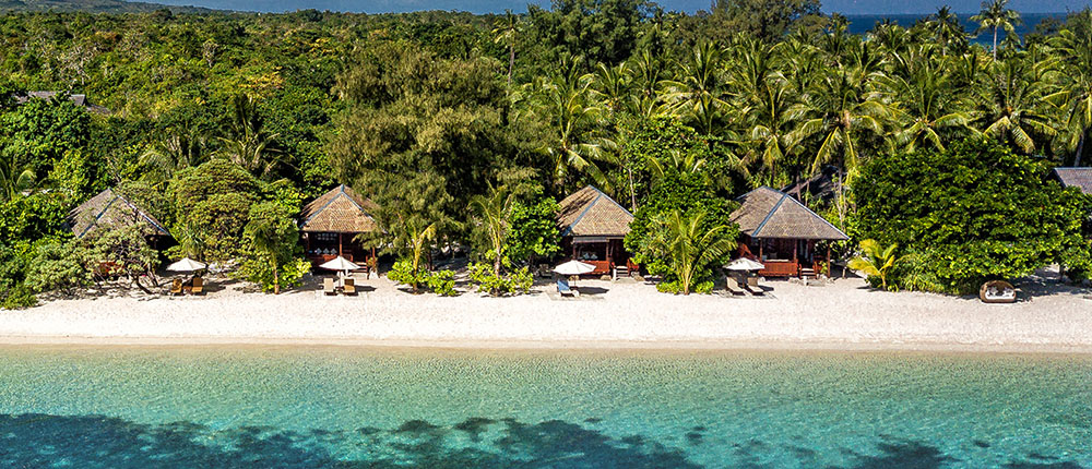 Ocean Bungalow accommodations at Wakatobi Dive Resort